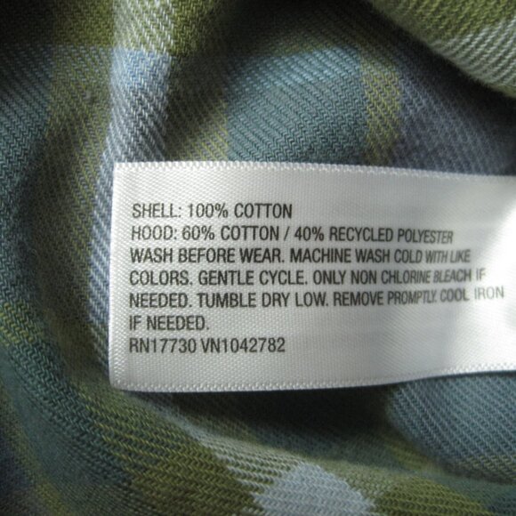 Boys Art Class Long-Sleeve Button Down Plaid Hooded Shirts Size 6/7 100% Cotton - Picture 8 of 8